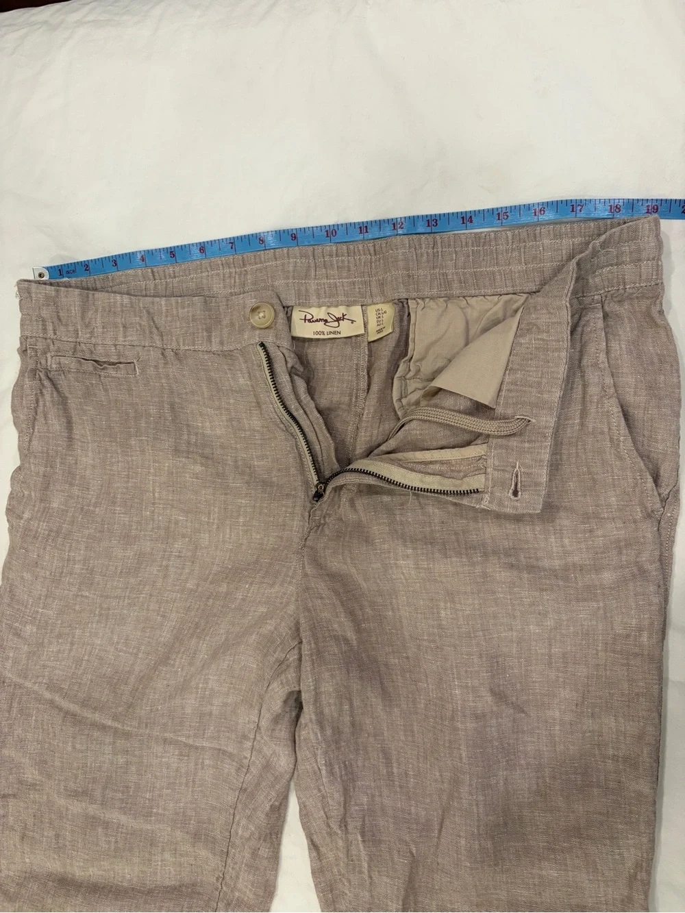 Panama Jack Men's Lightweight Linen Pants in Beige